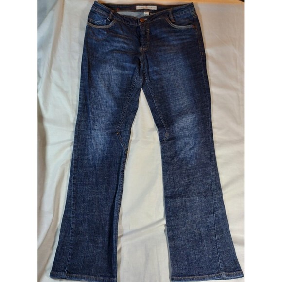 Eckored Denim Foundry Womens Juniors Size 11 Blue Straight Leg Jeans Embroidered - Picture 1 of 16